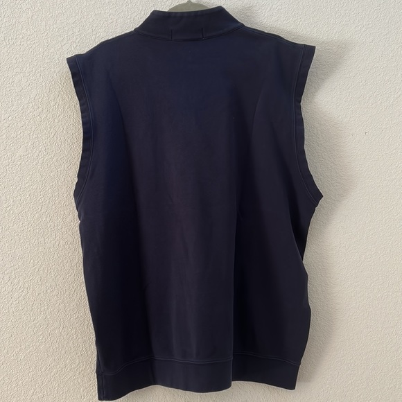 Fairway & Greene Vintage Pebble Beach Navy Blue Quarter Zip Vest Size XXL - Picture 6 of 7